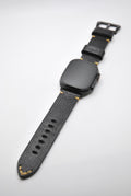 Apple Watch Band #4 — Textured Black Leather, Handcrafted & Fully Customizable