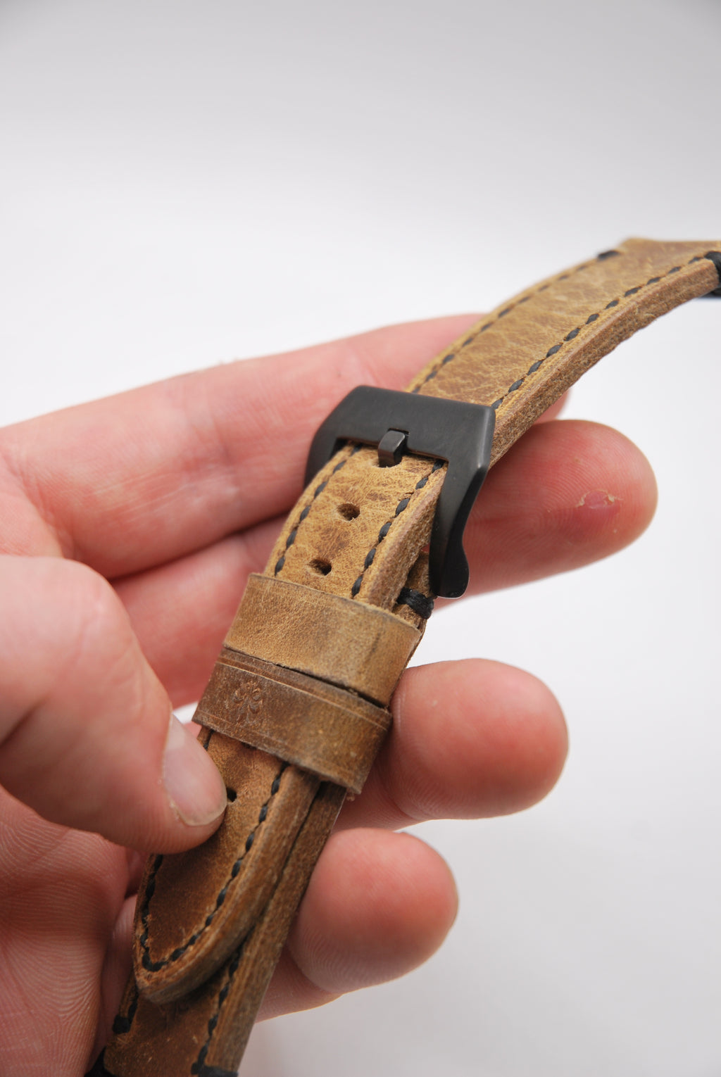 Apple Watch Band #2 — Honey Brown Leather, Handmade with Personalized Details