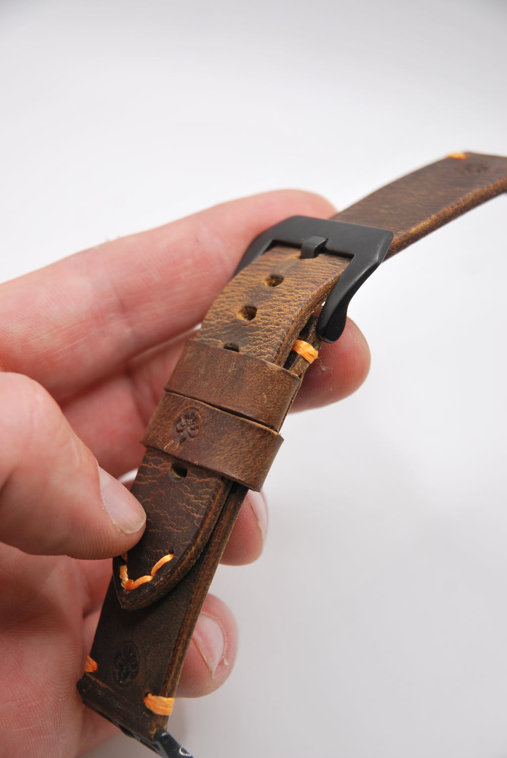 Apple Watch Band #3 — Deep Brown Leather, Handcrafted & Customizable