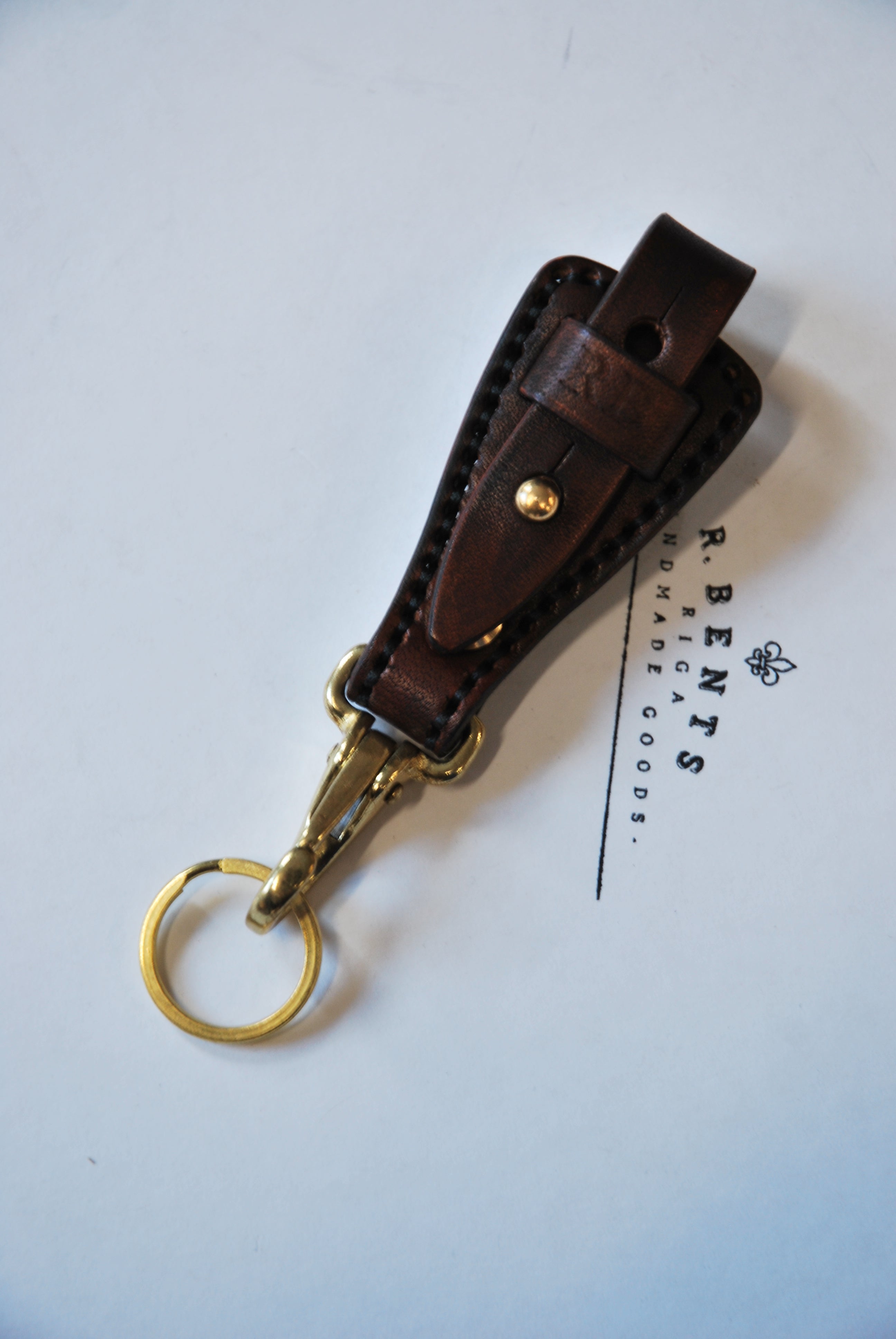 Leather Key Holder #2 (Dark Brown)