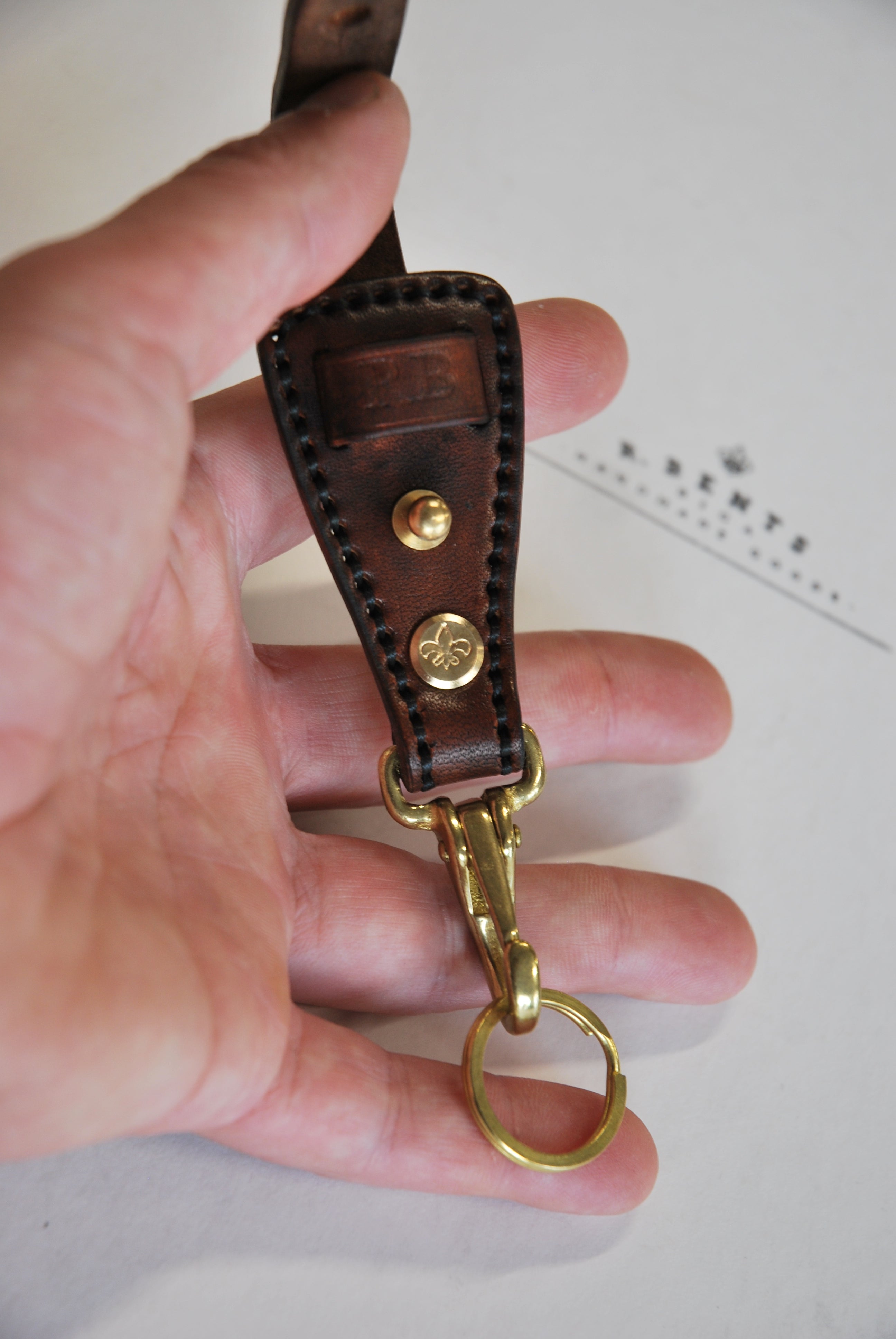 Leather Key Holder #2 (Dark Brown)