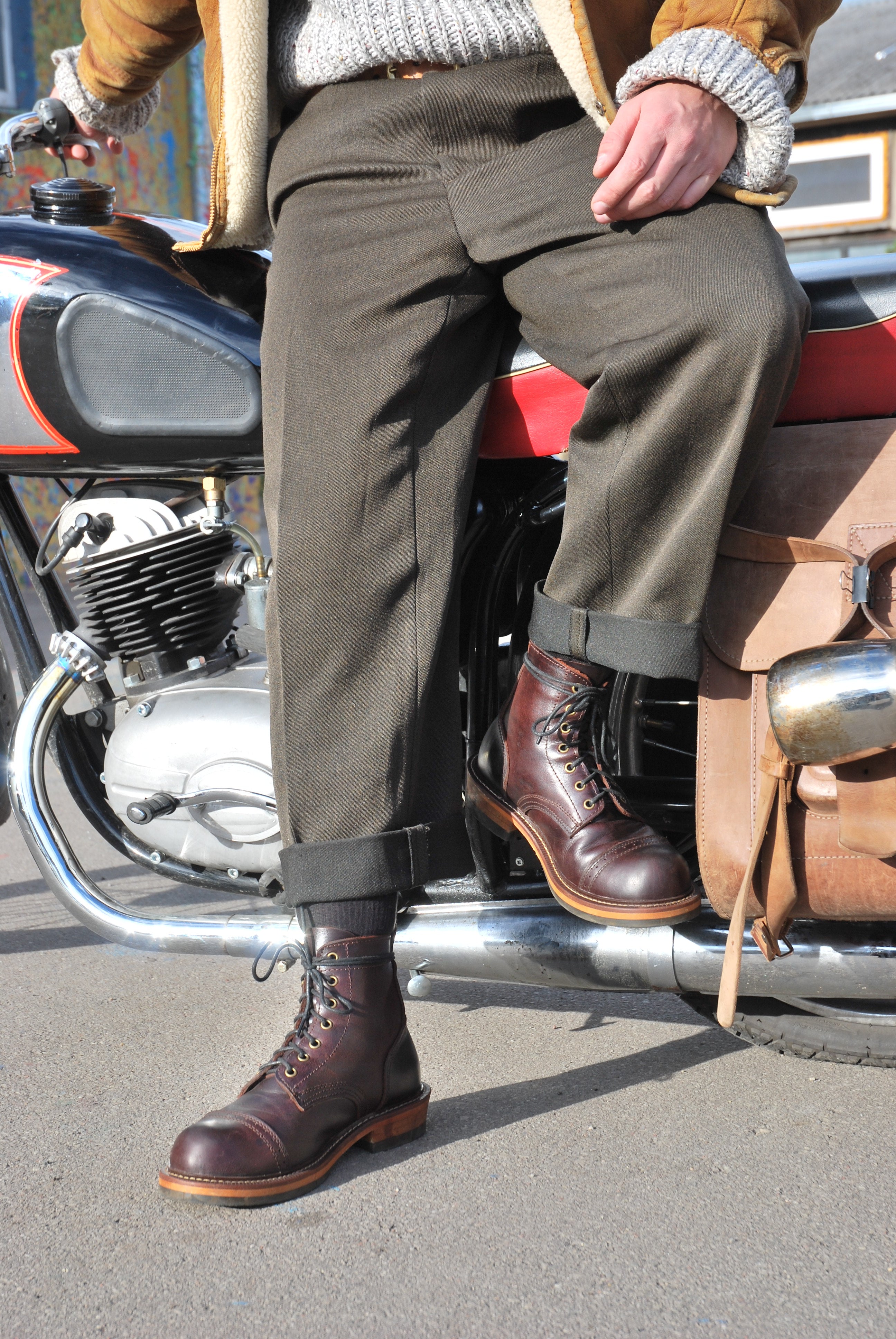 Leather Boots #3 (Dark Red)