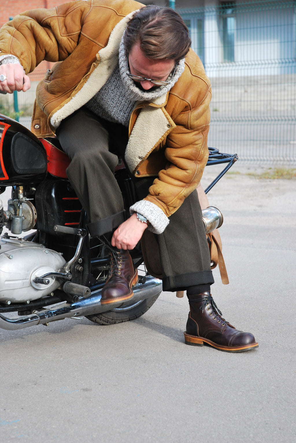 Leather Boots #3 (Dark Red)