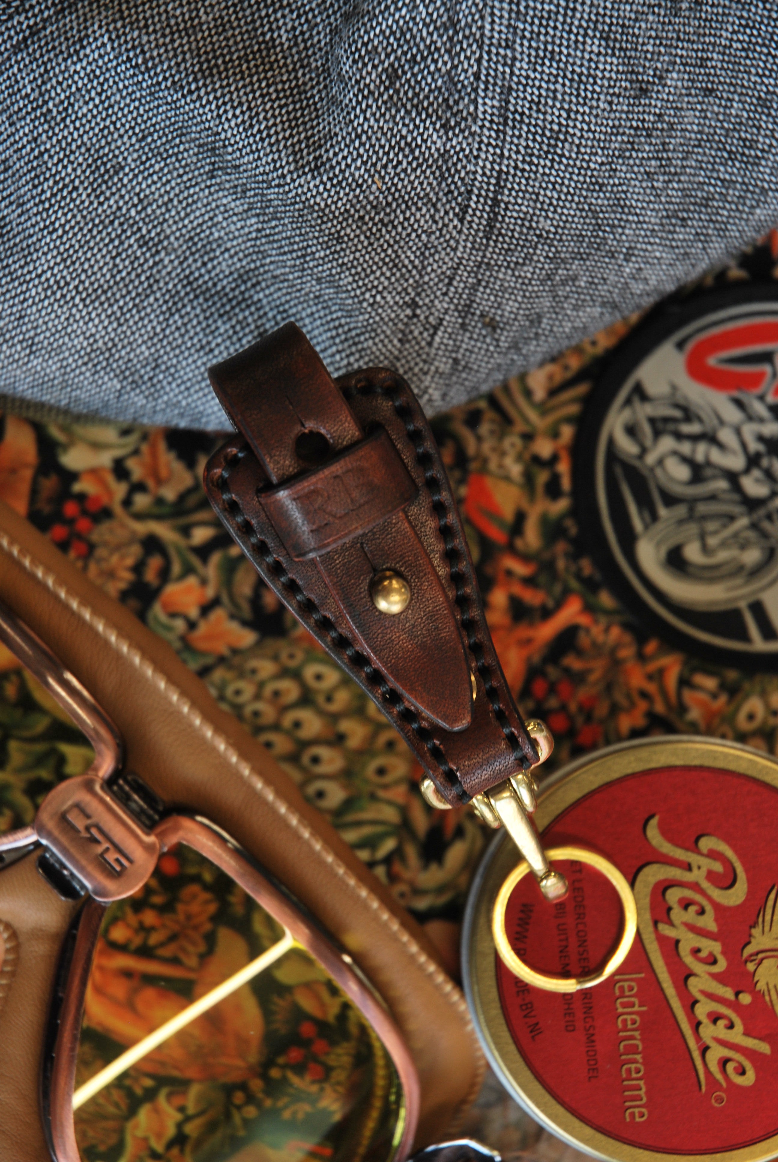 Leather Key Holder #2 (Dark Brown)